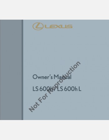 lexus ls 600h 2012-2013 owners manual